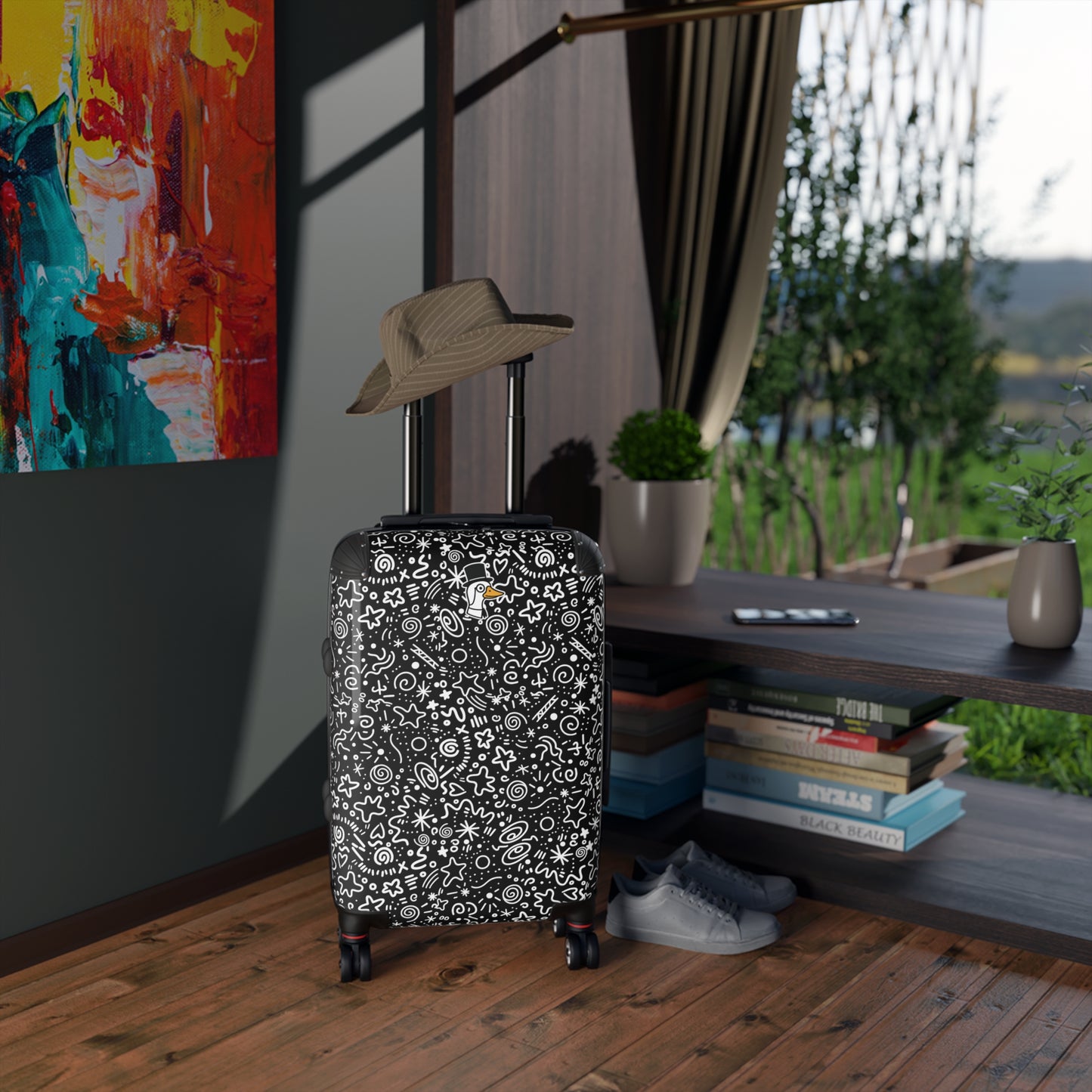 Silly Goose Hard-Shell Suitcase Black