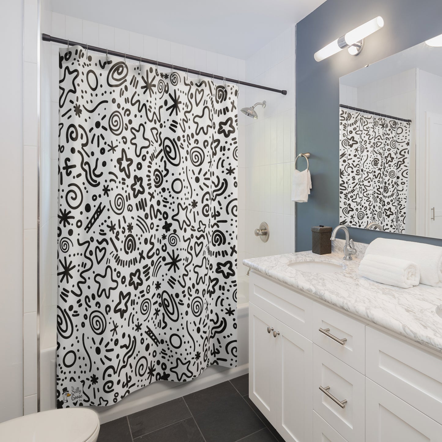 Silly Goose Shower Curtain