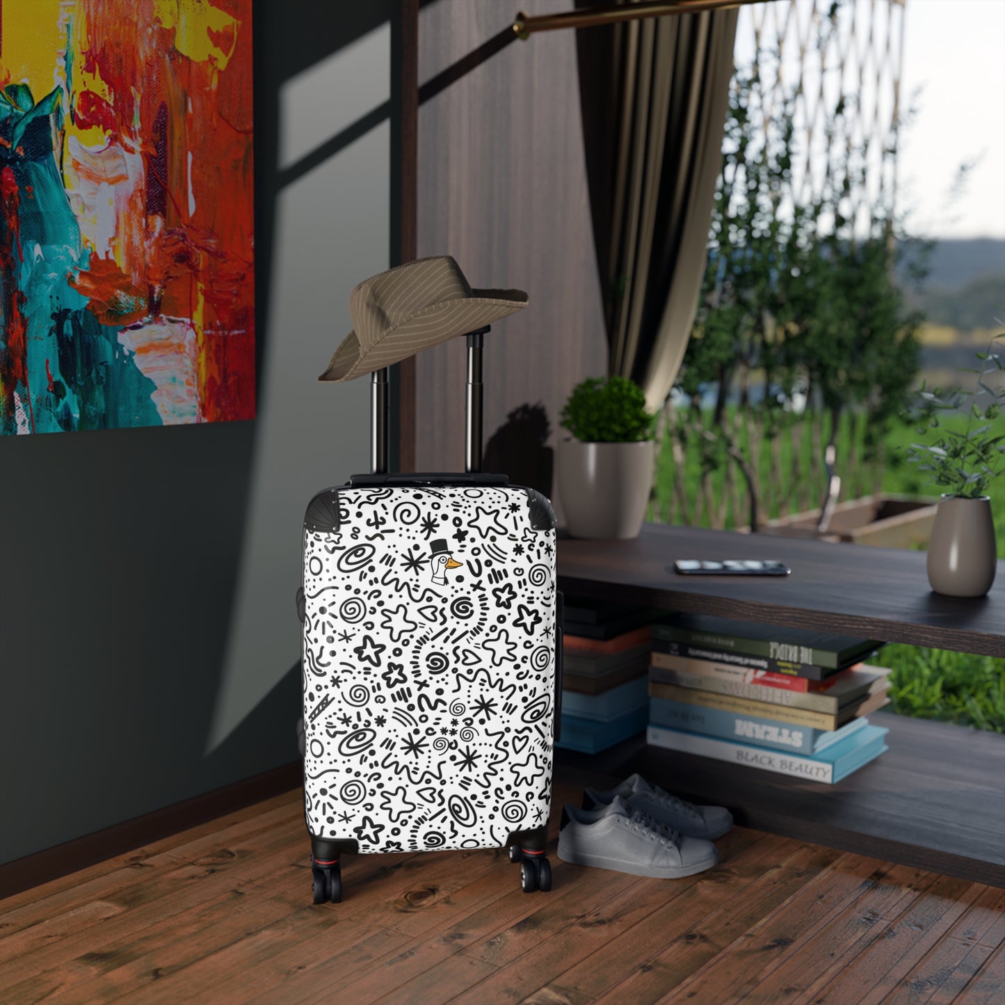 Silly Goose Hard-Shell Suitcase - White