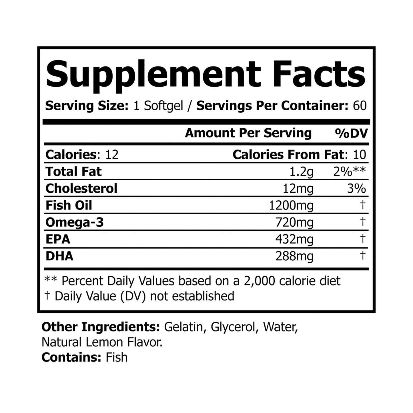 Omega 3 Fish Oil Softgels