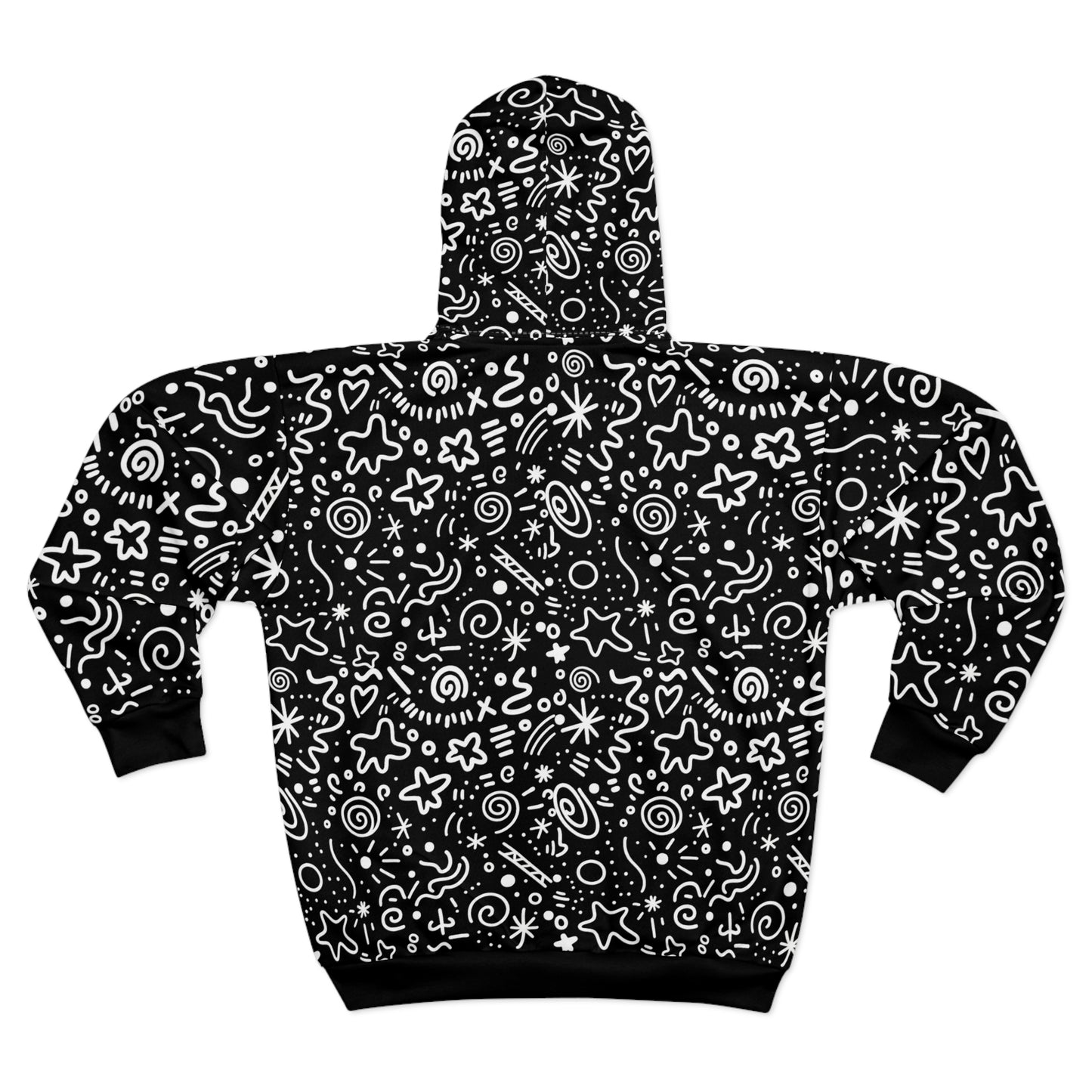 Stay Silly - Patterned Zip Hoodie