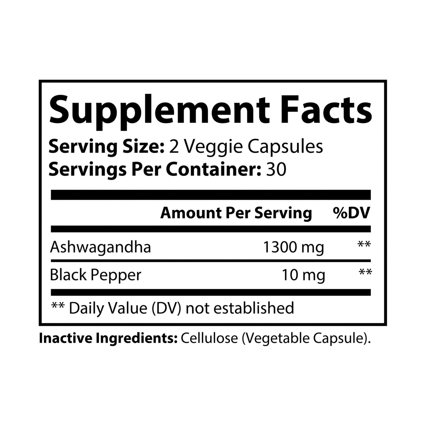 Ashwagandha and Black Pepper Capsules
