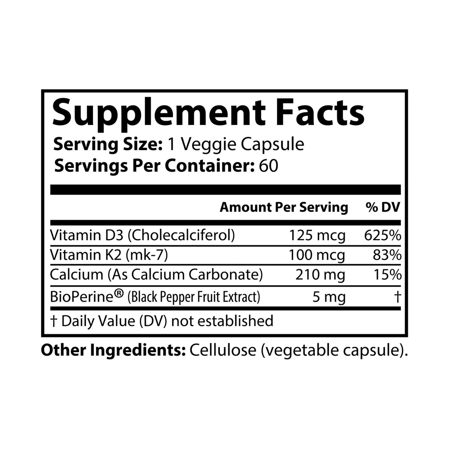 Vitamin K2 + D3 Capsules